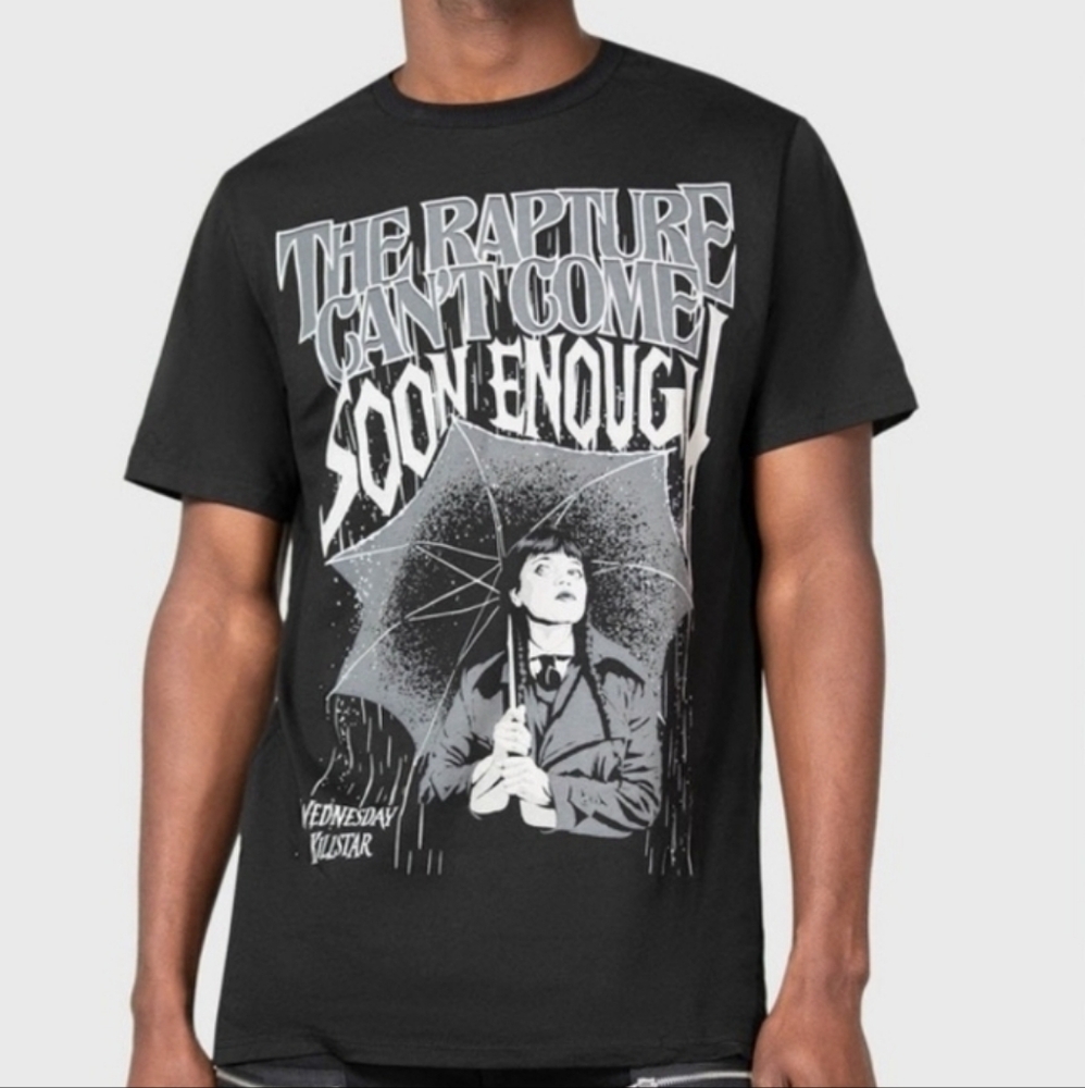 Killstar Black 'Wednesday' Unisex Tee L (includes free sticker) - Picture 2 of 5